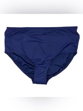 Lands End Mid Waisted Navy Blue Swim Bottom Women’s Size 14 New Without Tag